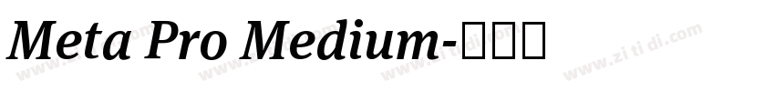 Meta Pro Medium字体转换
